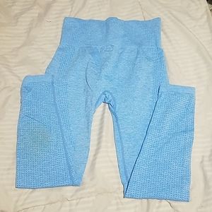Blue seamless leggings